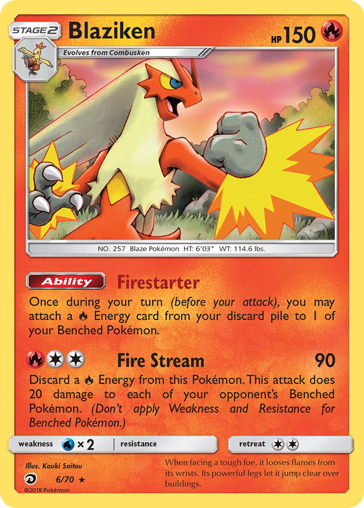 Blaziken (6/70) [Sun & Moon: Dragon Majesty] | Exor Games Bridgewater