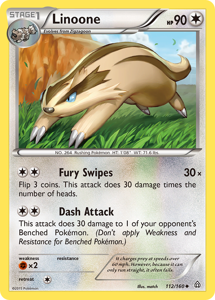 Linoone (112/160) [XY: Primal Clash] | Exor Games Bridgewater