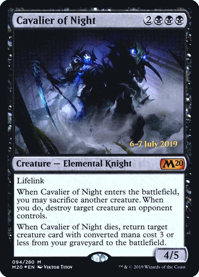 Cavalier of Night  [Core Set 2020 Prerelease Promos] | Exor Games Bridgewater