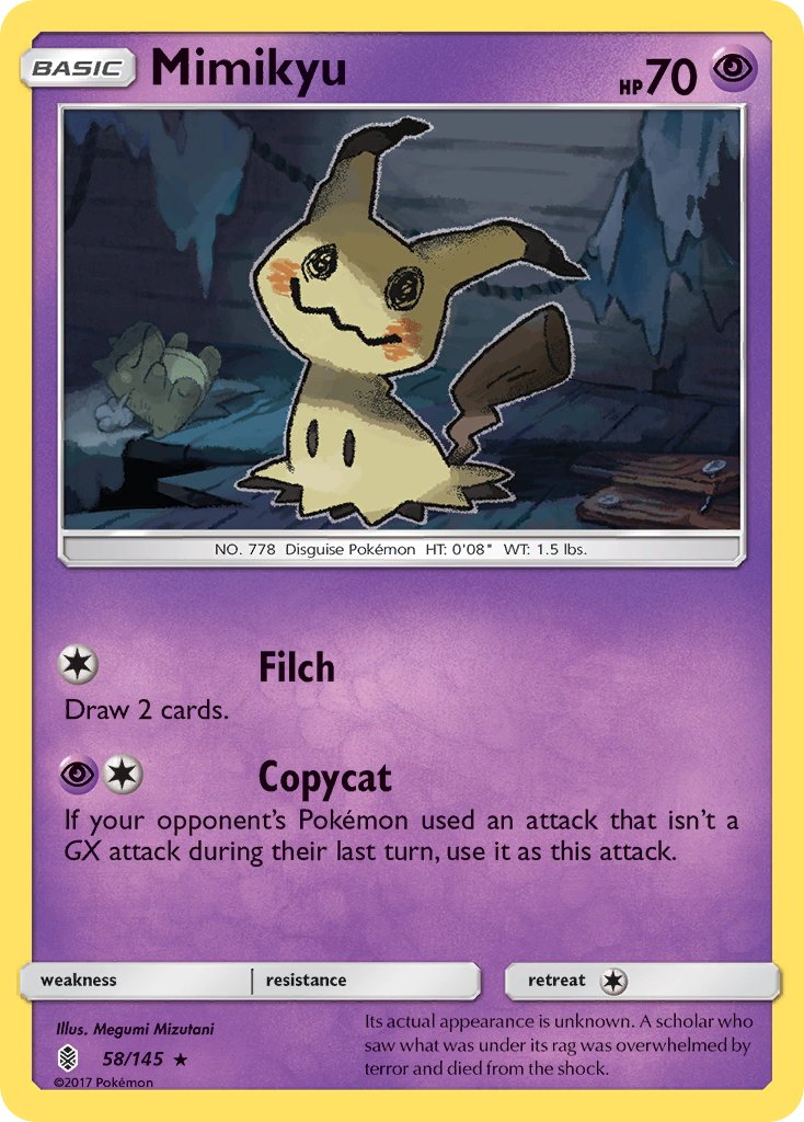 Mimikyu (58/145) (Theme Deck Exclusive) [Sun & Moon: Guardians Rising] | Exor Games Bridgewater