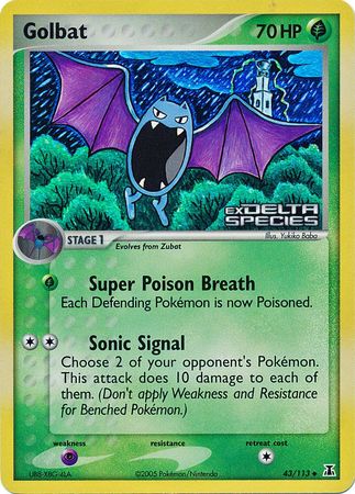 Golbat (43/113) (Stamped) [EX: Delta Species] | Exor Games Bridgewater