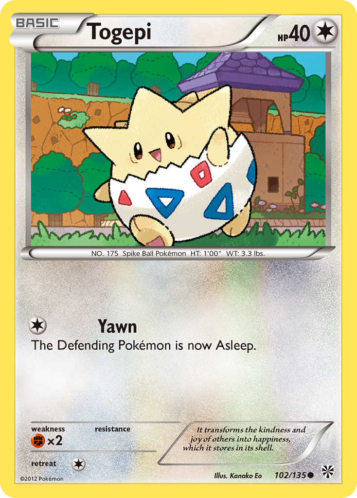 Togepi (102/135) [Black & White: Plasma Storm] | Exor Games Bridgewater