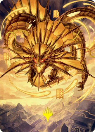 Ao, the Dawn Sky 2 Art Card (Gold-Stamped Signature) [Kamigawa: Neon Dynasty Art Series] | Exor Games Bridgewater