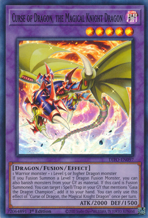 Curse of Dragon, the Magical Knight Dragon [DIFO-EN097] Super Rare | Exor Games Bridgewater