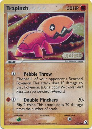 Trapinch (67/92) (Stamped) [EX: Legend Maker] | Exor Games Bridgewater