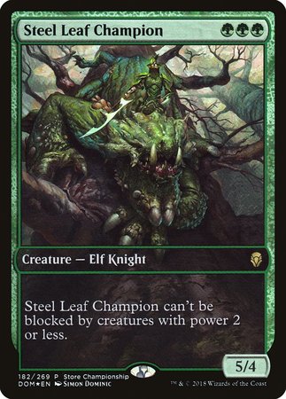 Steel Leaf Champion [Dominaria Promos] | Exor Games Bridgewater