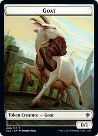 Goat // Food (15) Double-sided Token [Throne of Eldraine Tokens] | Exor Games Bridgewater