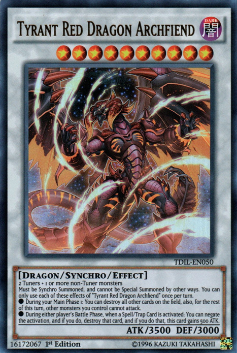 Tyrant Red Dragon Archfiend [TDIL-EN050] Ultra Rare | Exor Games Bridgewater