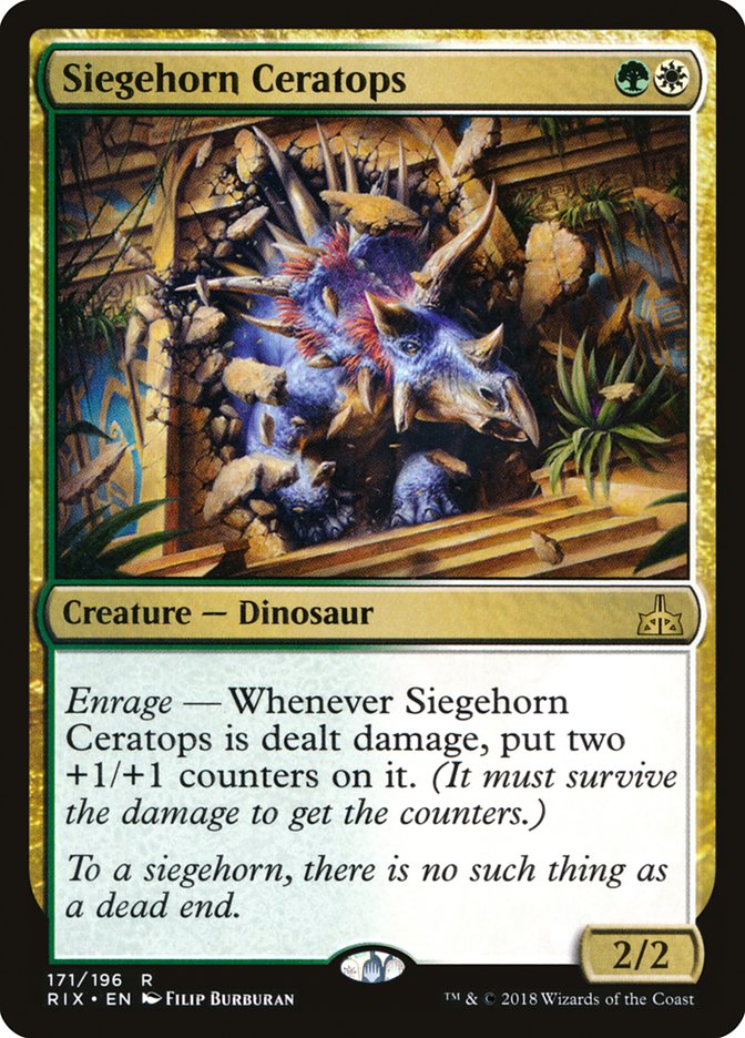 Siegehorn Ceratops [Rivals of Ixalan] | Exor Games Bridgewater