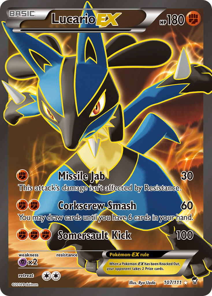 Lucario EX (107/111) [XY: Furious Fists] | Exor Games Bridgewater