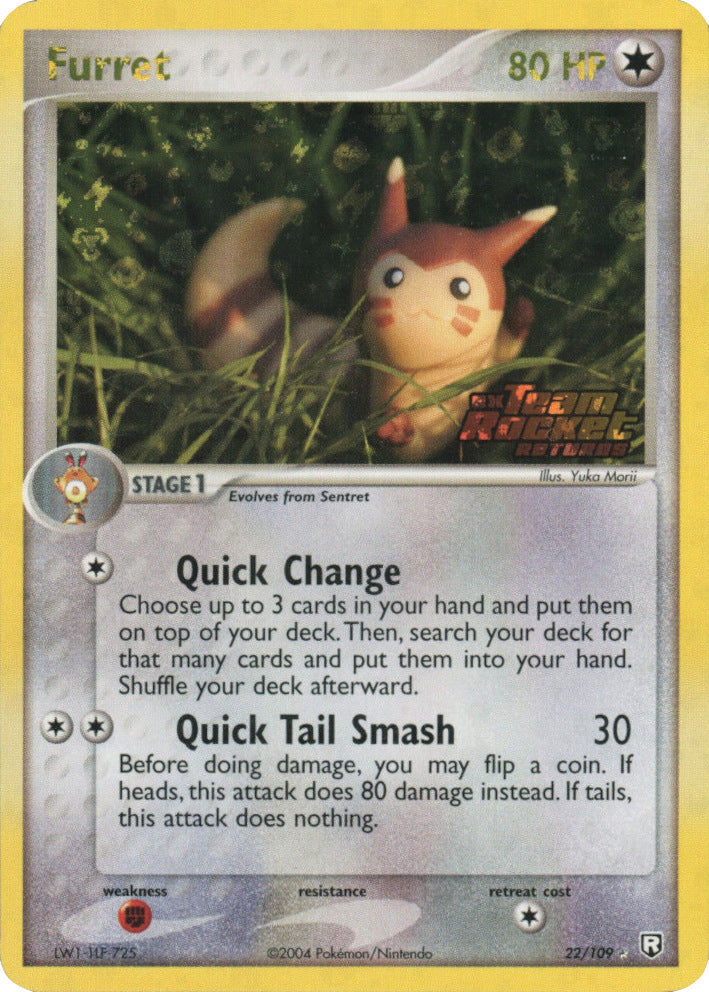 Furret (22/109) (Stamped) [EX: Team Rocket Returns] | Exor Games Bridgewater