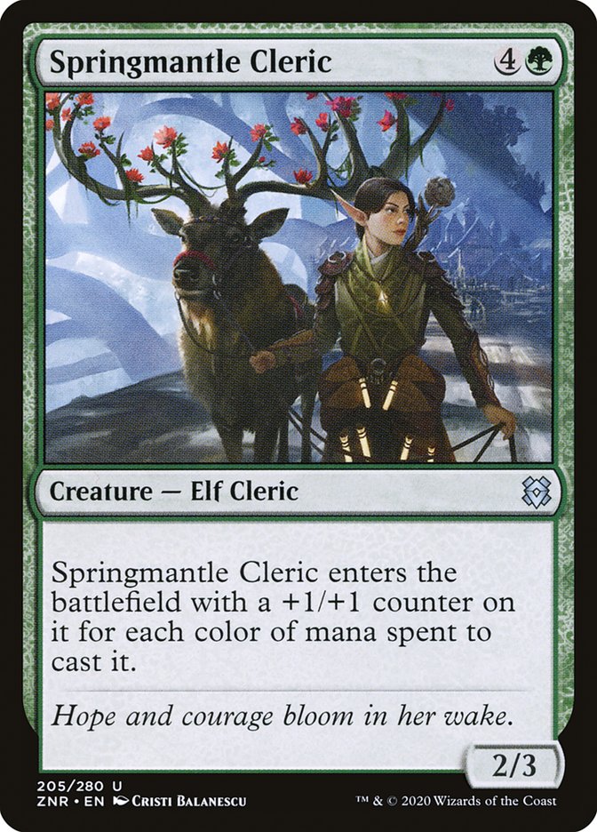 Springmantle Cleric [Zendikar Rising] | Exor Games Bridgewater