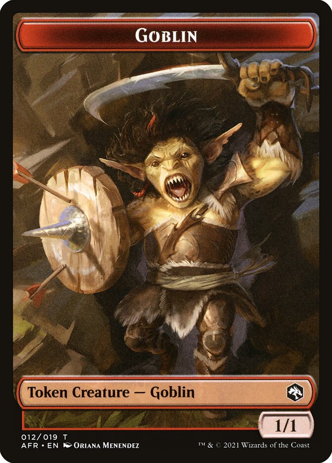 Goblin (012) // Blood (017) Double-sided Token [Challenger Decks 2022 Tokens] | Exor Games Bridgewater