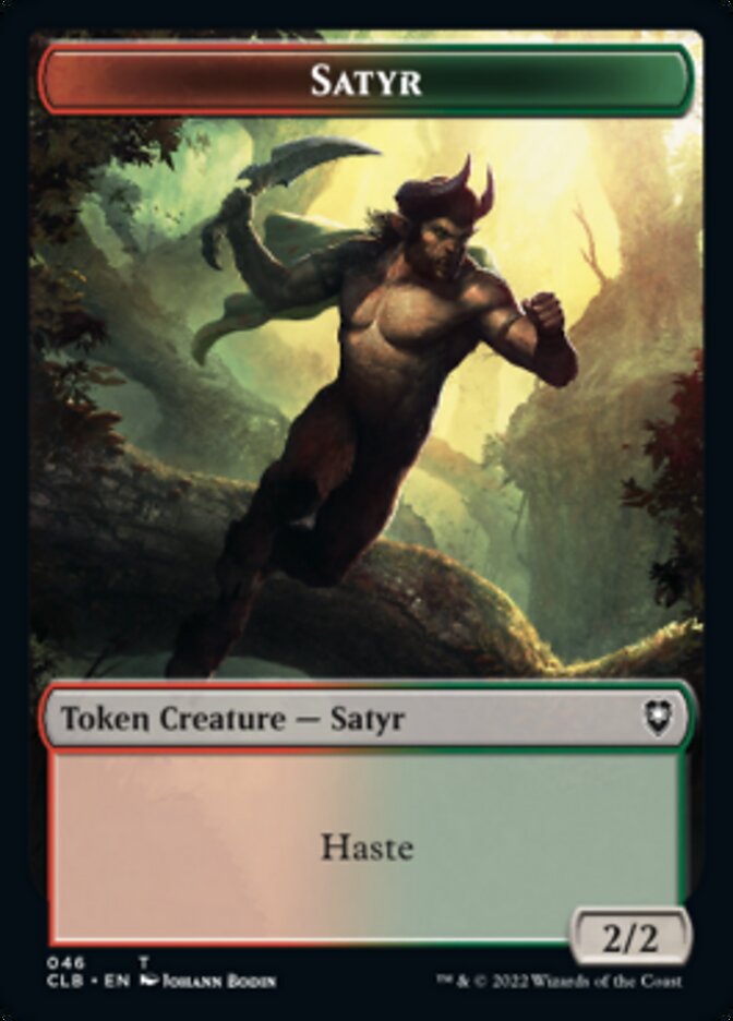 Satyr // Beast Double-sided Token [Commander Legends: Battle for Baldur's Gate Tokens] | Exor Games Bridgewater