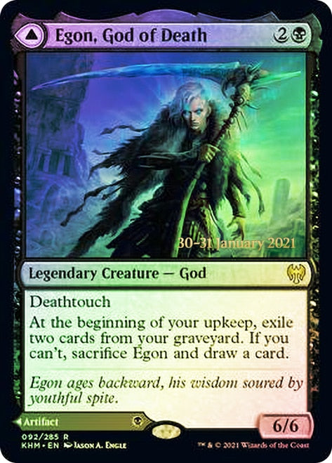 Egon, God of Death // Throne of Death  [Kaldheim Prerelease Promos] | Exor Games Bridgewater