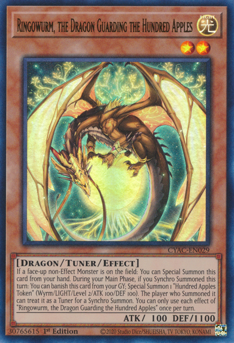 Ringowurm, the Dragon Guarding the Hundred Apples [CYAC-EN029] Ultra Rare | Exor Games Bridgewater