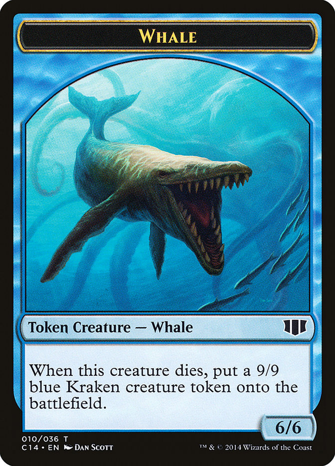 Whale // Zombie (011/036) Double-sided Token [Commander 2014 Tokens] | Exor Games Bridgewater