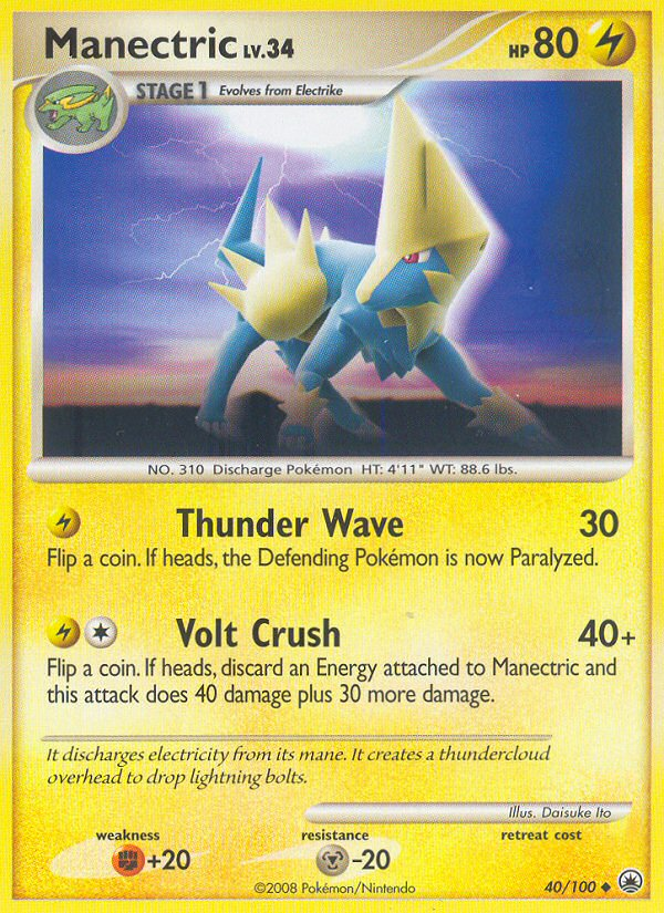 Manectric (40/100) [Diamond & Pearl: Majestic Dawn] | Exor Games Bridgewater