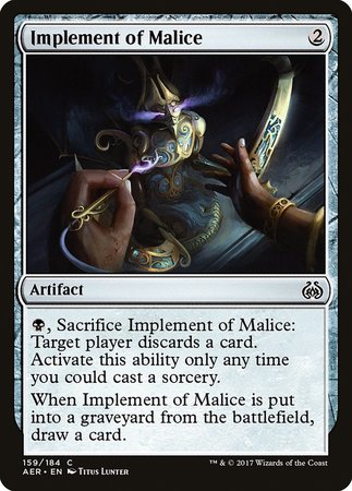 Implement of Malice [Aether Revolt] | Exor Games Bridgewater