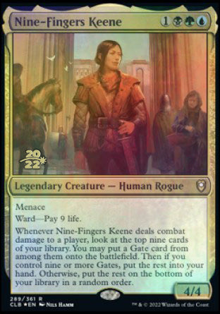 Nine-Fingers Keene [Commander Legends: Battle for Baldur's Gate Prerelease Promos] | Exor Games Bridgewater