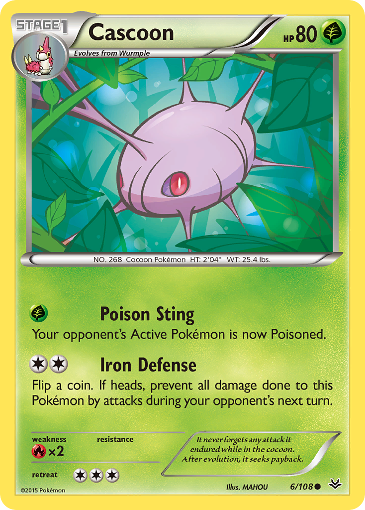 Cascoon (6/108) [XY: Roaring Skies] | Exor Games Bridgewater