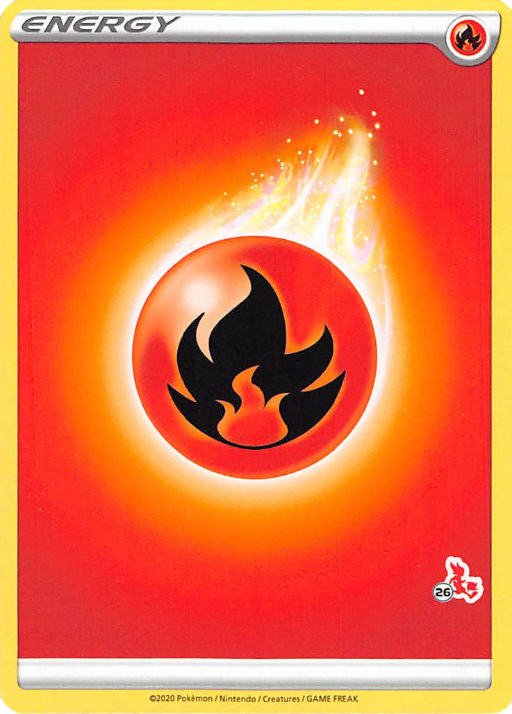 Fire Energy (Cinderace Stamp #26) [Battle Academy 2022] | Exor Games Bridgewater