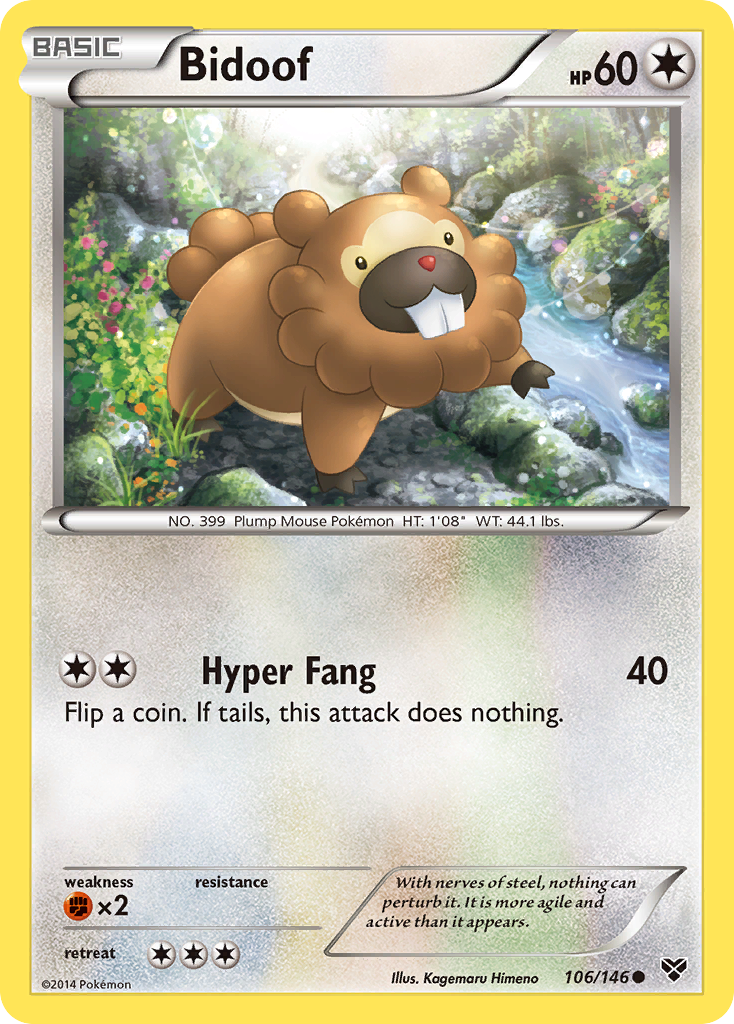 Bidoof (106/146) [XY: Base Set] | Exor Games Bridgewater