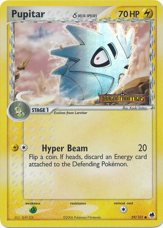 Pupitar (59/101) (Delta Species) (Stamped) [EX: Dragon Frontiers] | Exor Games Bridgewater