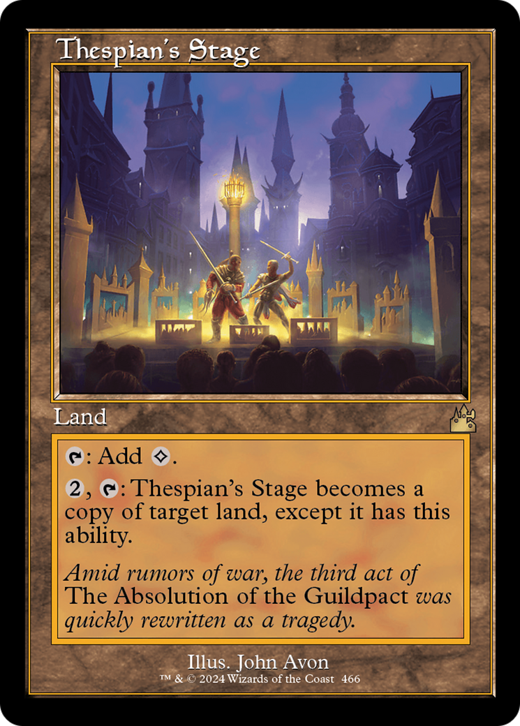 Thespian's Stage (Retro Frame) [Ravnica Remastered] | Exor Games Bridgewater