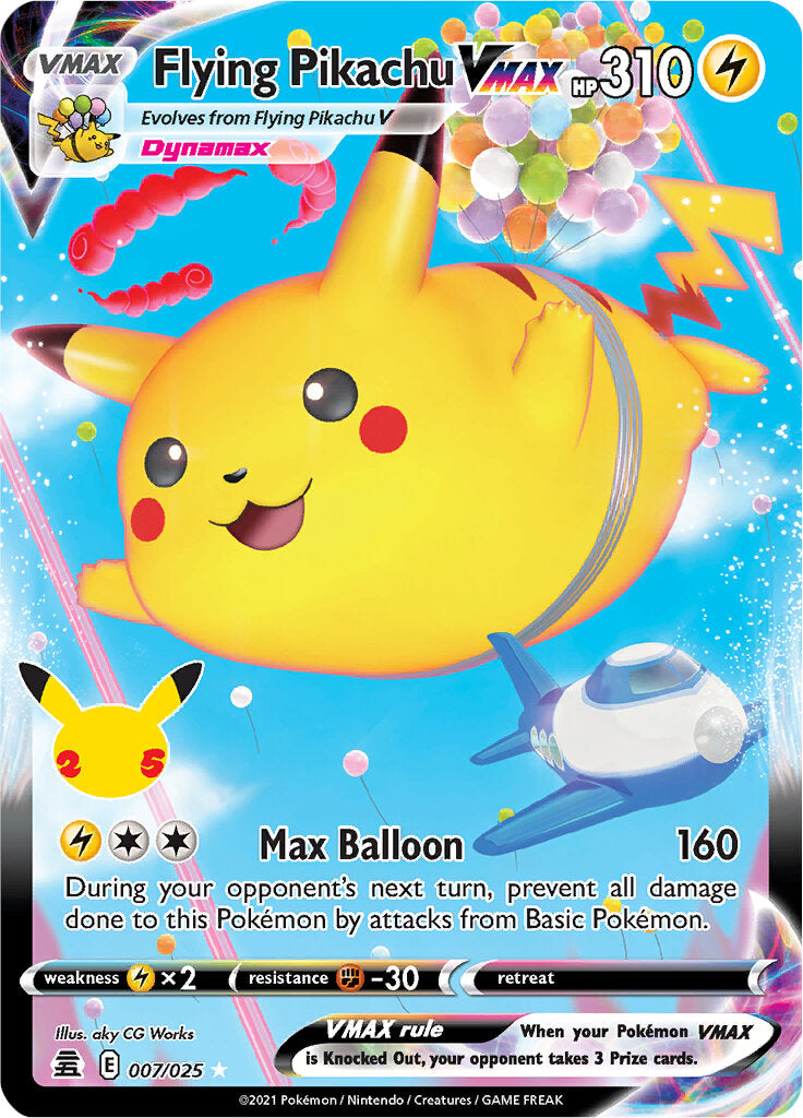 Flying Pikachu VMAX (007/025) [Celebrations: 25th Anniversary] | Exor Games Bridgewater