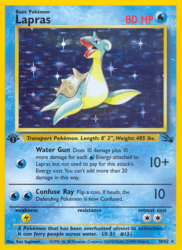 Lapras (10/62) [Fossil 1st Edition] | Exor Games Bridgewater