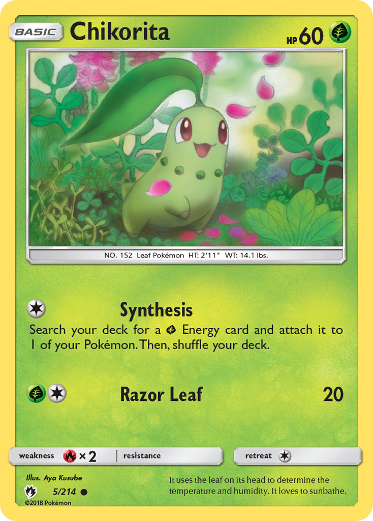 Chikorita (5/214) [Sun & Moon: Lost Thunder] | Exor Games Bridgewater