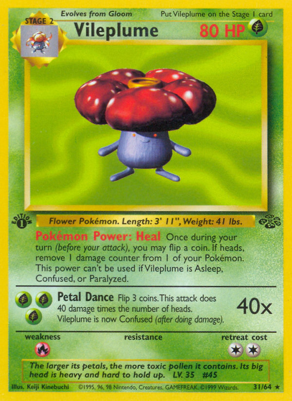 Vileplume (31/64) [Jungle 1st Edition] | Exor Games Bridgewater