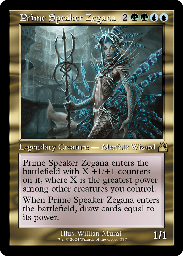 Prime Speaker Zegana (Retro Frame) [Ravnica Remastered] | Exor Games Bridgewater