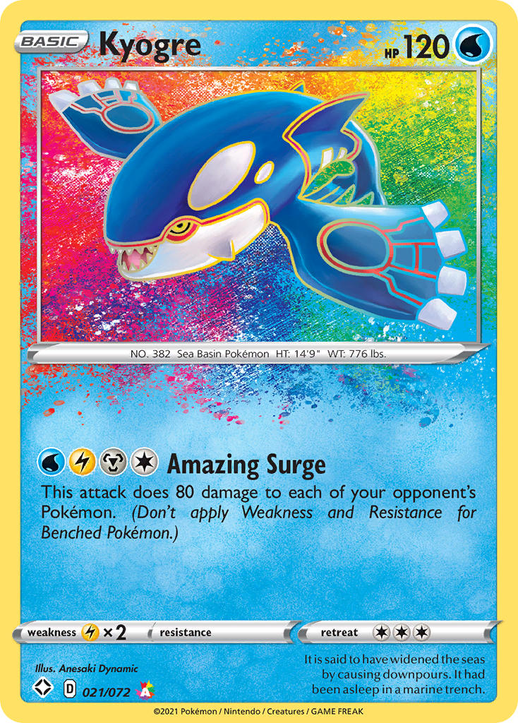 Kyogre (021/072) [Sword & Shield: Shining Fates] | Exor Games Bridgewater