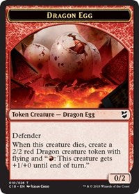 Dragon Egg // Dragon Double-sided Token [Commander 2018 Tokens] | Exor Games Bridgewater