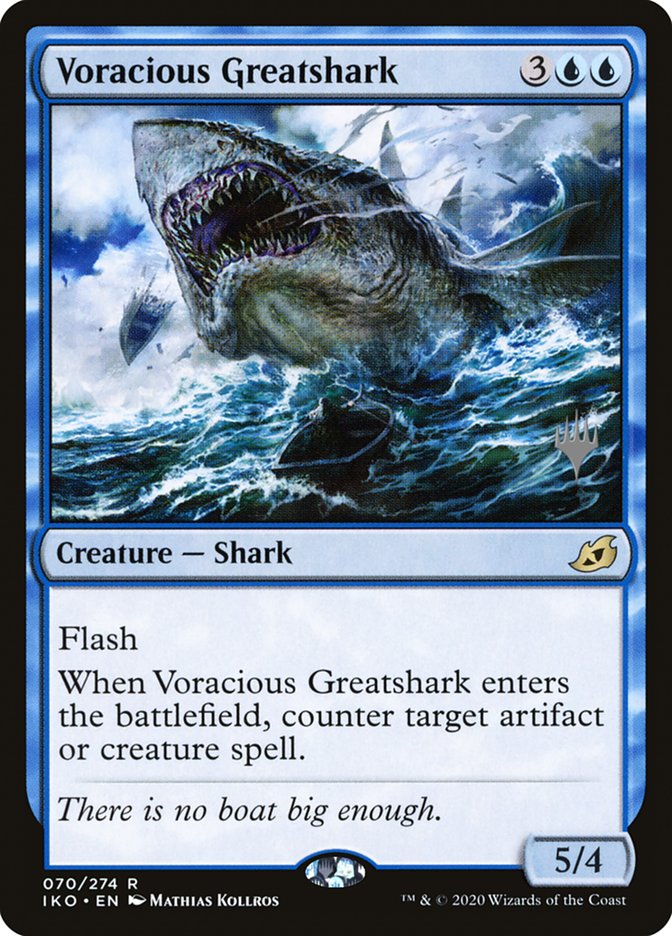 Voracious Greatshark (Promo Pack) [Ikoria: Lair of Behemoths Promos] | Exor Games Bridgewater