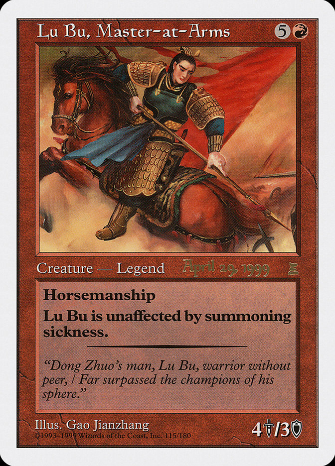 Lu Bu, Master-at-Arms (April 29, 1999) [Portal Three Kingdoms Promos] | Exor Games Bridgewater