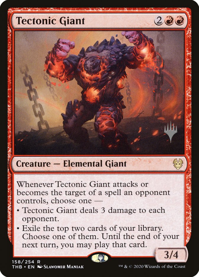 Tectonic Giant (Promo Pack) [Theros Beyond Death Promos] | Exor Games Bridgewater