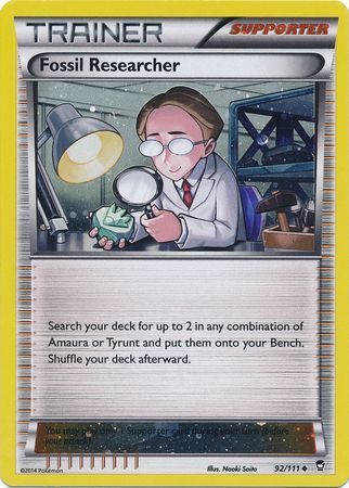 Fossil Researcher (92/111) (Cosmos Holo) [XY: Furious Fists] | Exor Games Bridgewater