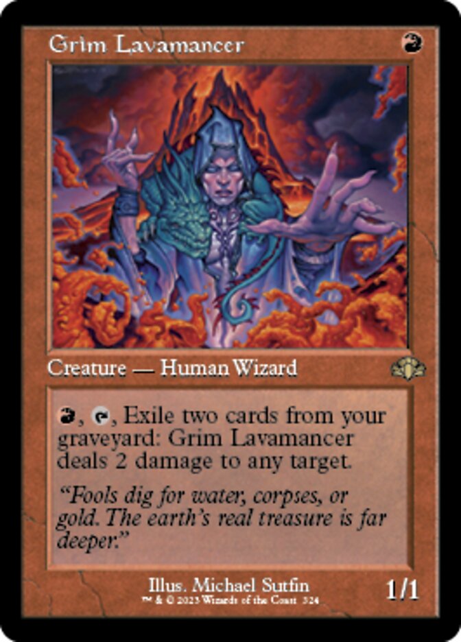 Grim Lavamancer (Retro) [Dominaria Remastered] | Exor Games Bridgewater