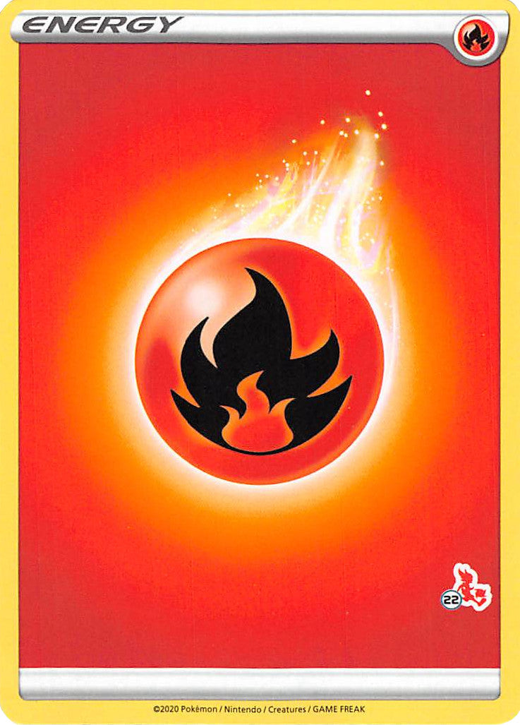 Fire Energy (Cinderace Stamp #22) [Battle Academy 2022] | Exor Games Bridgewater