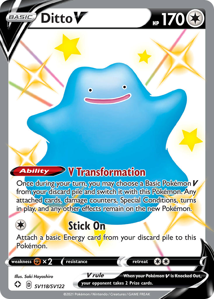Ditto V (SV118/SV122) [Sword & Shield: Shining Fates] | Exor Games Bridgewater