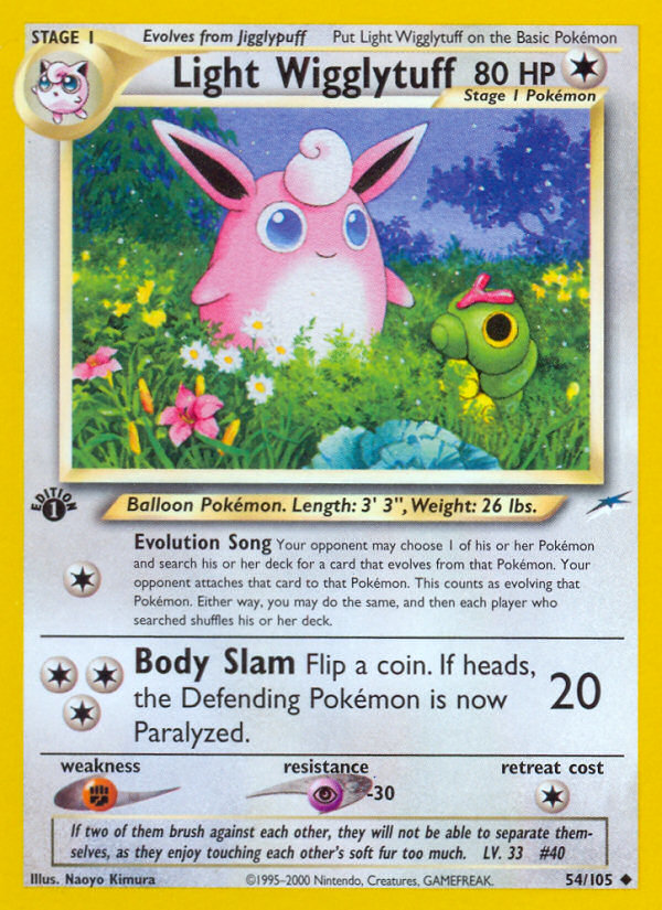 Light Wigglytuff (54/105) [Neo Destiny 1st Edition] | Exor Games Bridgewater