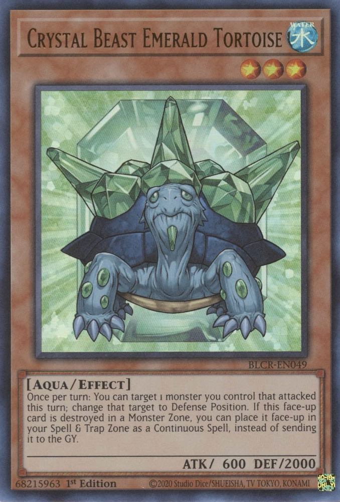 Crystal Beast Emerald Tortoise [BLCR-EN049] Ultra Rare | Exor Games Bridgewater