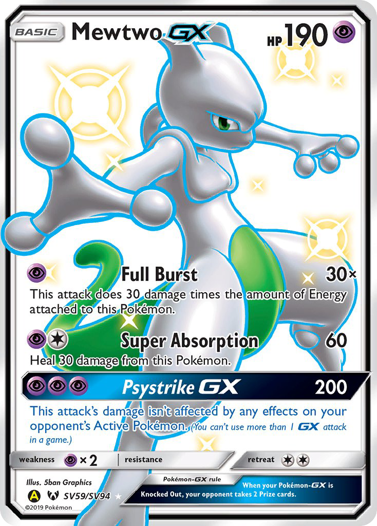 Mewtwo GX (SV59/SV94) [Sun & Moon: Hidden Fates - Shiny Vault] | Exor Games Bridgewater