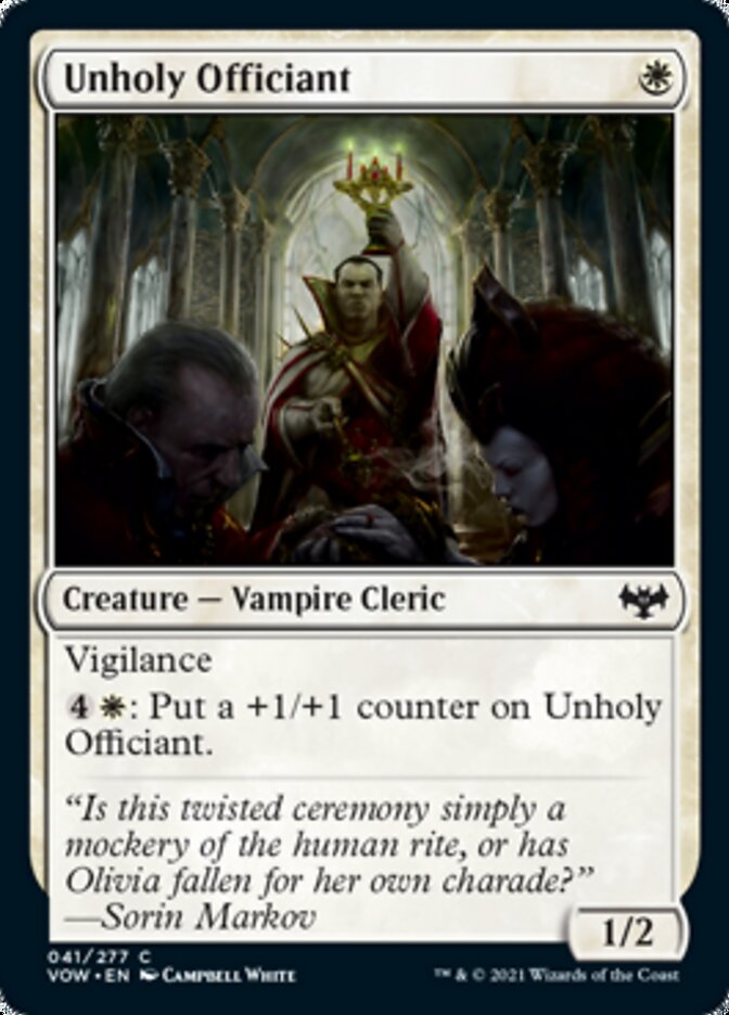 Unholy Officiant [Innistrad: Crimson Vow] | Exor Games Bridgewater