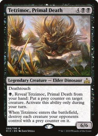 Tetzimoc, Primal Death [Rivals of Ixalan Promos] | Exor Games Bridgewater