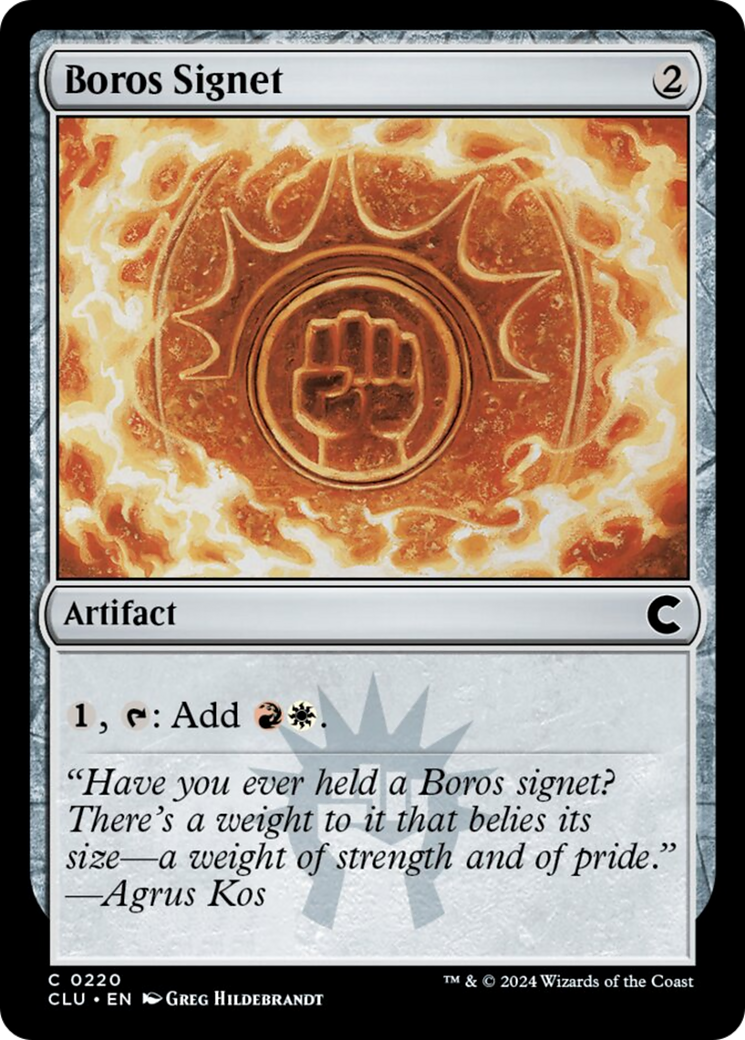 Boros Signet [Ravnica: Clue Edition] | Exor Games Bridgewater