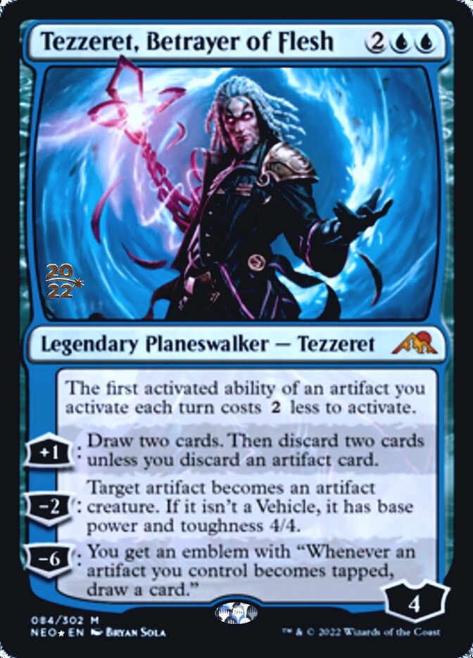 Tezzeret, Betrayer of Flesh [Kamigawa: Neon Dynasty Prerelease Promos] | Exor Games Bridgewater